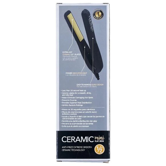 Hot Beauty Professional Ceramic Mini Flat Iron 1/2" - Picture 4 of 4